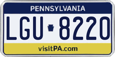 PA license plate LGU8220