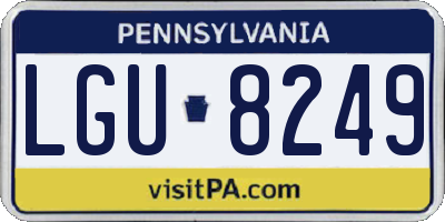 PA license plate LGU8249