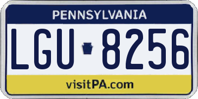 PA license plate LGU8256