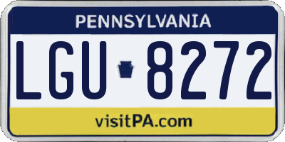 PA license plate LGU8272