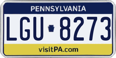 PA license plate LGU8273
