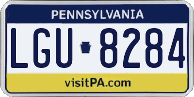 PA license plate LGU8284