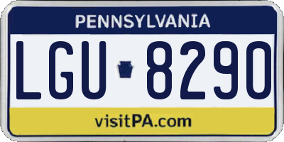 PA license plate LGU8290