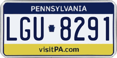 PA license plate LGU8291