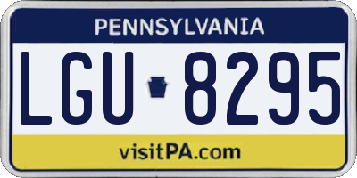 PA license plate LGU8295