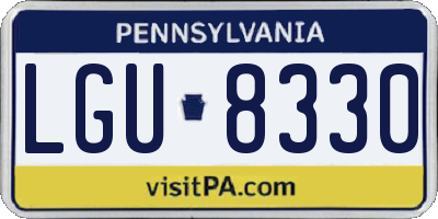 PA license plate LGU8330