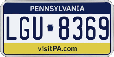PA license plate LGU8369