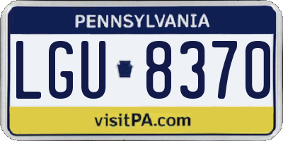 PA license plate LGU8370