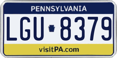 PA license plate LGU8379