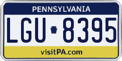 PA license plate LGU8395