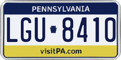 PA license plate LGU8410