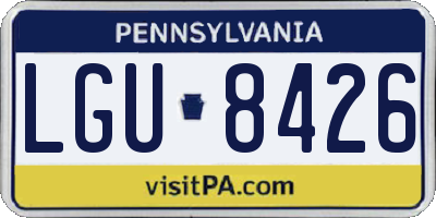 PA license plate LGU8426