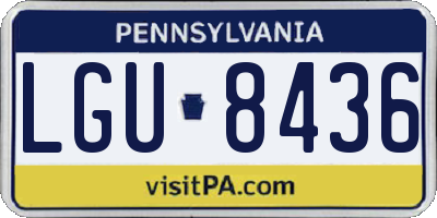 PA license plate LGU8436