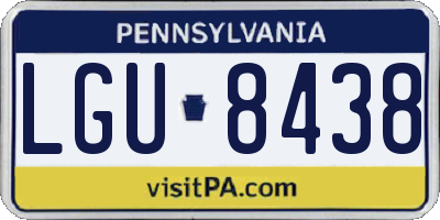 PA license plate LGU8438