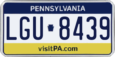 PA license plate LGU8439