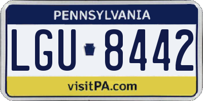 PA license plate LGU8442