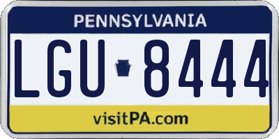 PA license plate LGU8444