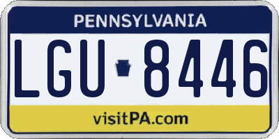 PA license plate LGU8446