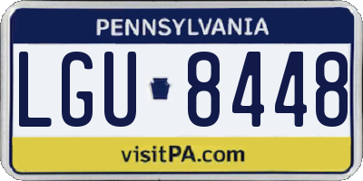PA license plate LGU8448