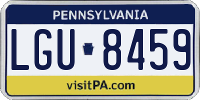 PA license plate LGU8459