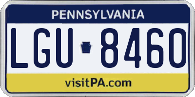 PA license plate LGU8460