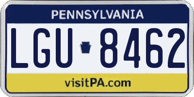 PA license plate LGU8462
