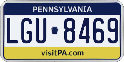 PA license plate LGU8469