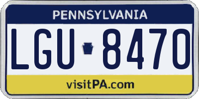 PA license plate LGU8470