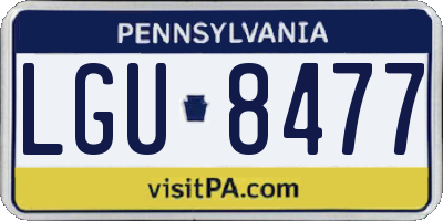 PA license plate LGU8477
