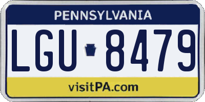 PA license plate LGU8479