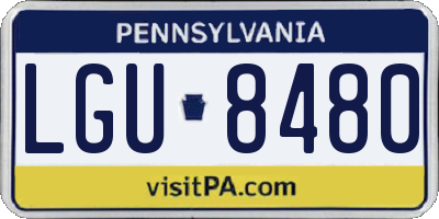 PA license plate LGU8480