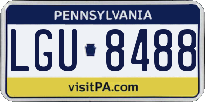 PA license plate LGU8488