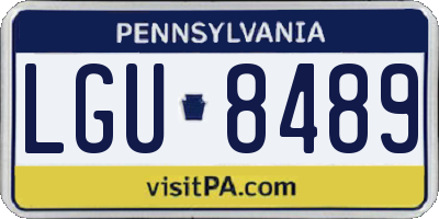 PA license plate LGU8489