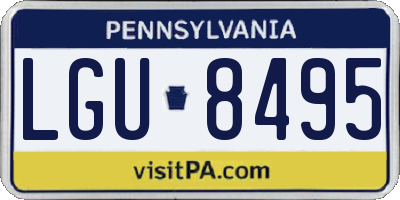 PA license plate LGU8495