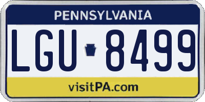 PA license plate LGU8499