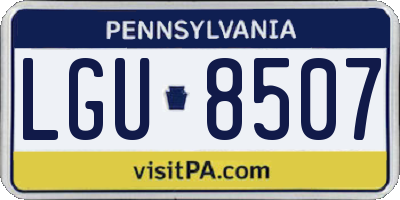PA license plate LGU8507