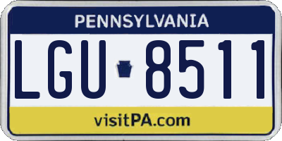 PA license plate LGU8511