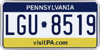 PA license plate LGU8519