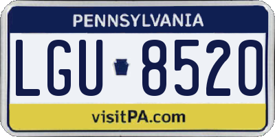 PA license plate LGU8520