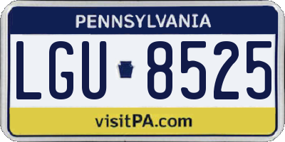 PA license plate LGU8525