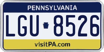 PA license plate LGU8526