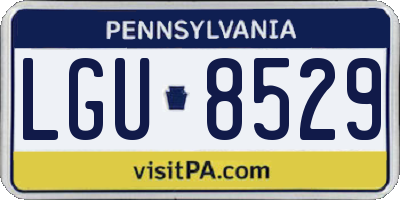 PA license plate LGU8529
