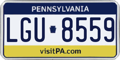 PA license plate LGU8559