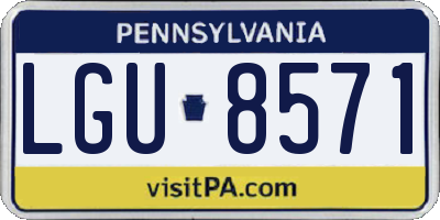 PA license plate LGU8571