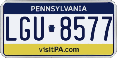 PA license plate LGU8577