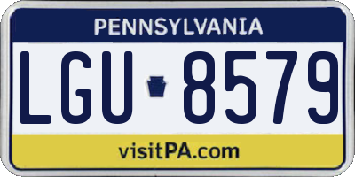 PA license plate LGU8579