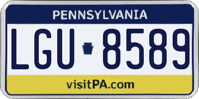 PA license plate LGU8589