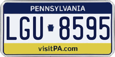 PA license plate LGU8595