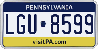 PA license plate LGU8599