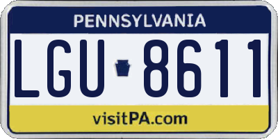 PA license plate LGU8611